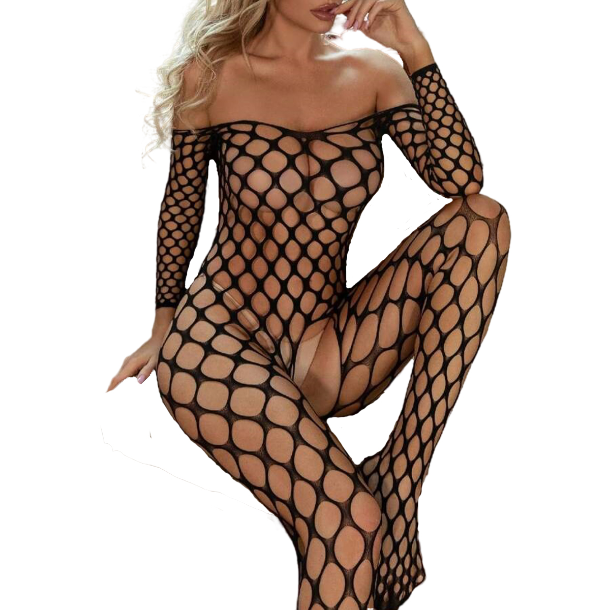 Sexy Lingerie Women Hollow Bod - Bodystocking Fishnet ulasan dan harga