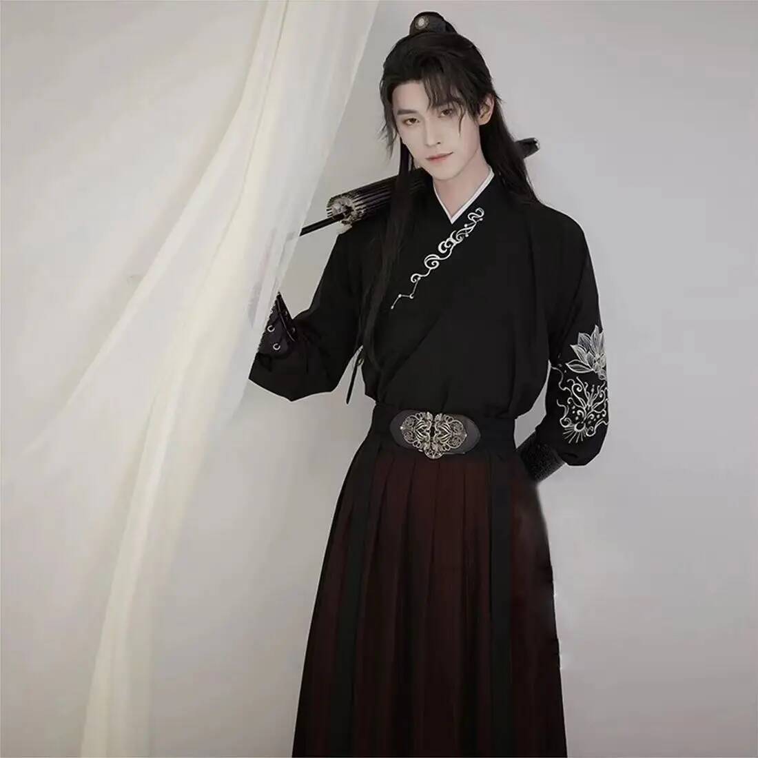 Ancient knight hanfu men women - Robe Silk Women ulasan dan harga