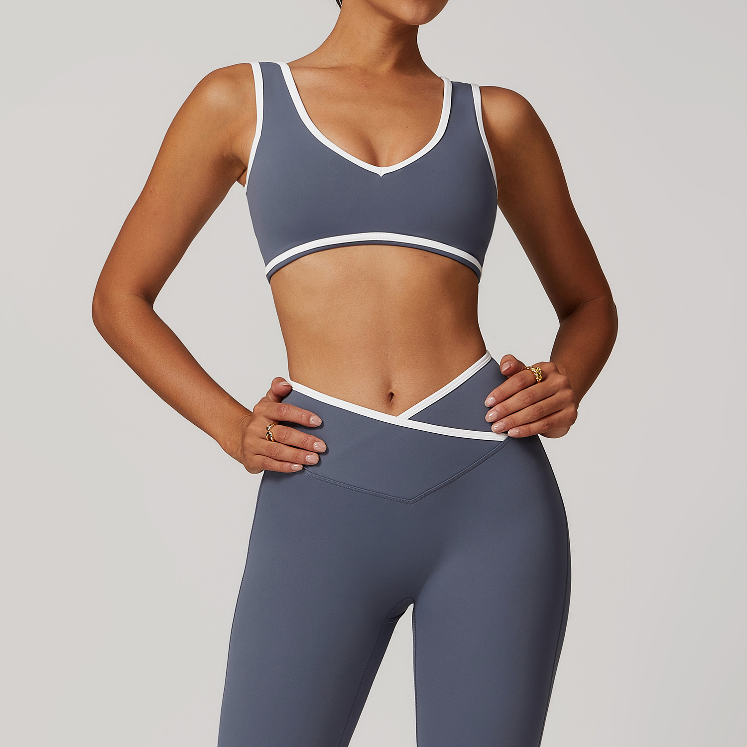 V-Neck Sports Bra Women Top Pu - Push Up Bra Padded ulasan dan harga
