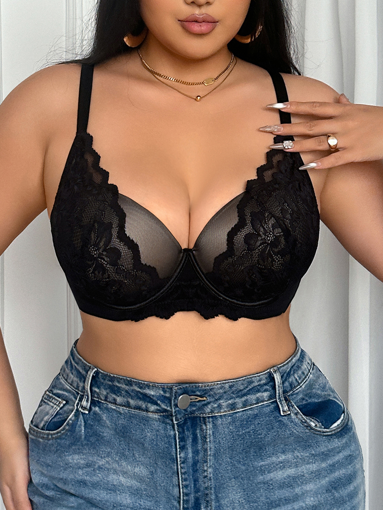 Wide Strap Plus Size Women Bra - Push Up Bra Padded ulasan dan harga