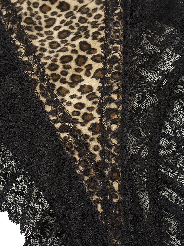 Sexy Lace Leopard Pattern Body - Shapewear Bodysuit Firm ulasan dan harga