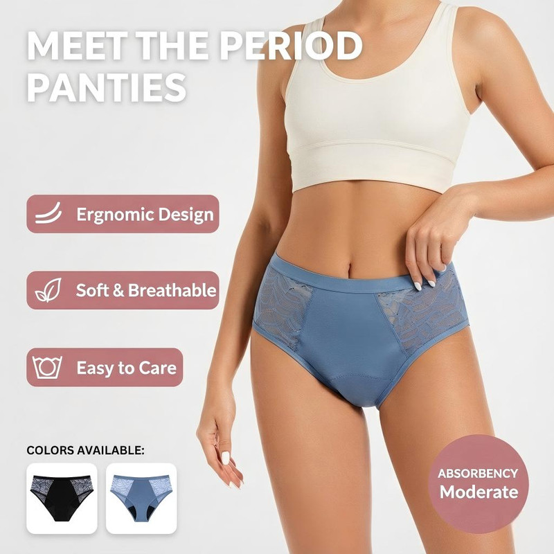 Absorbent Period Underwear Wom - Period Panty Absorbent ulasan dan harga