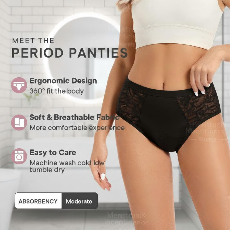 Absorbent Period Underwear Wom - Period Panty Absorbent ulasan dan harga