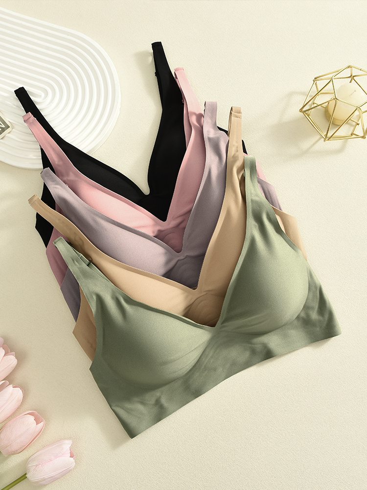 Women Latex Bra Seamless Under - Bralette Wireless Soft ulasan dan harga