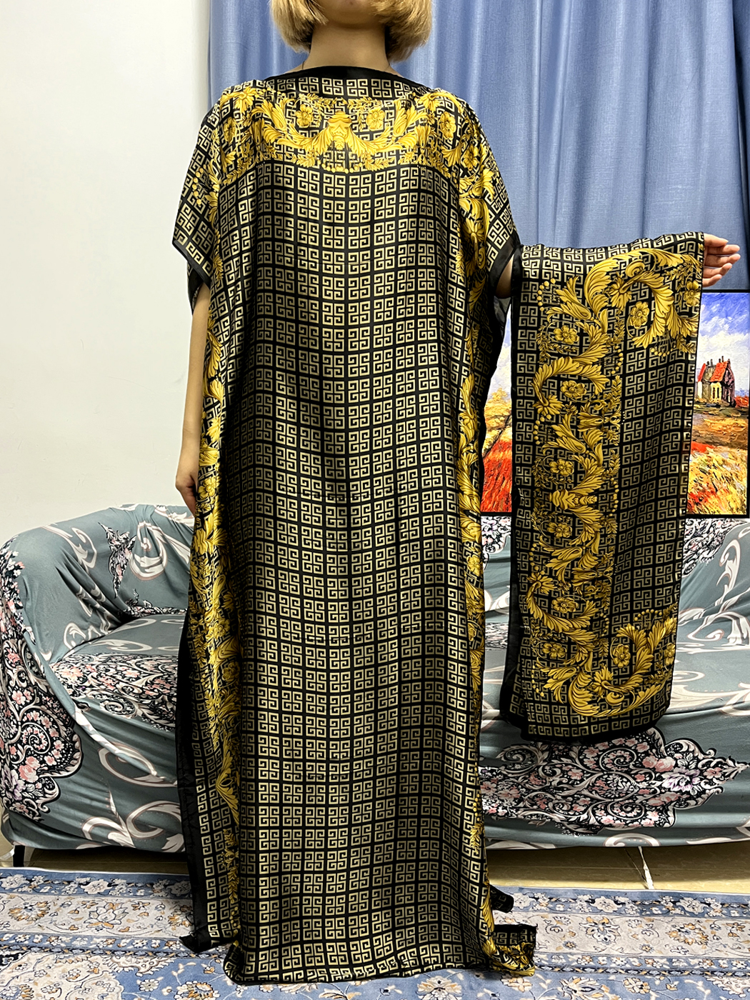 Abayas For Women Dubai Kaftan  - Robe Silk Women ulasan dan harga