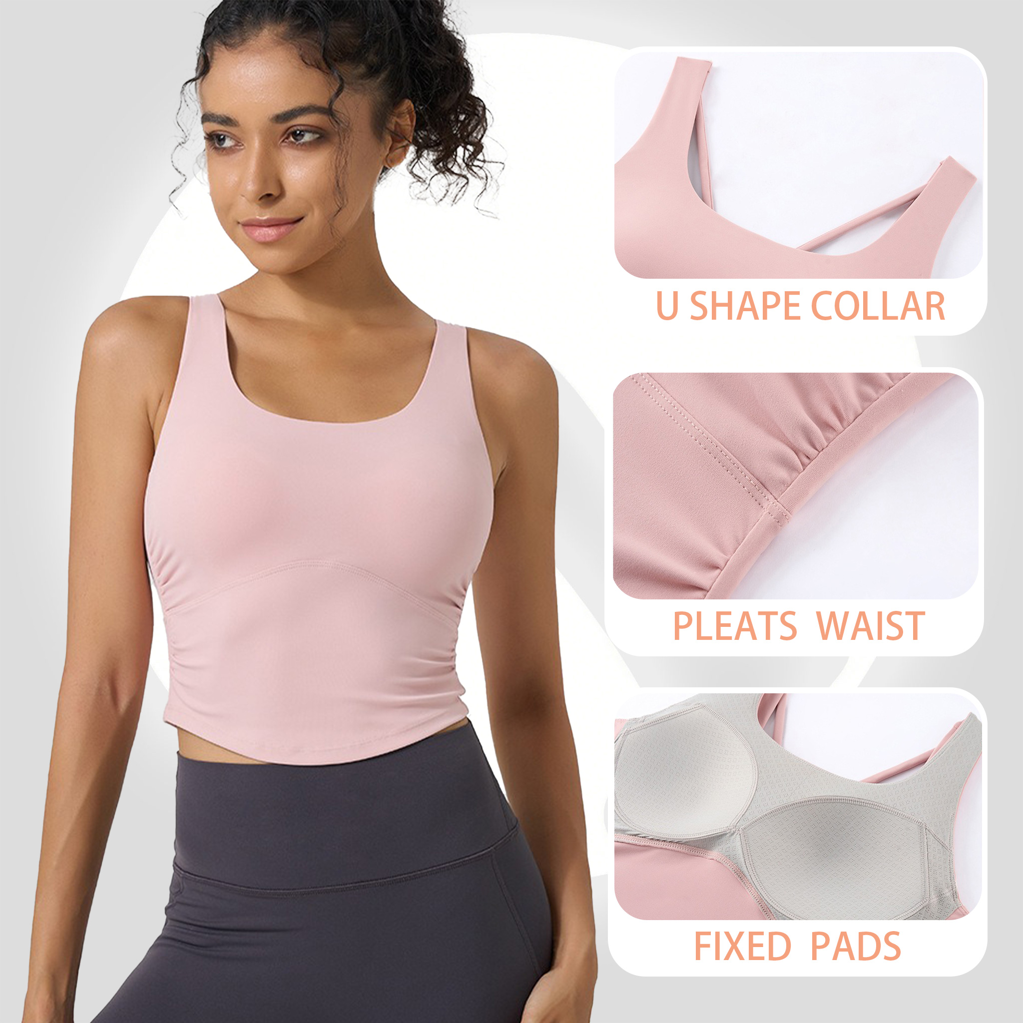 Women's Fixed Cup Yoga Sports  - Sports Bra High Impact ulasan dan harga