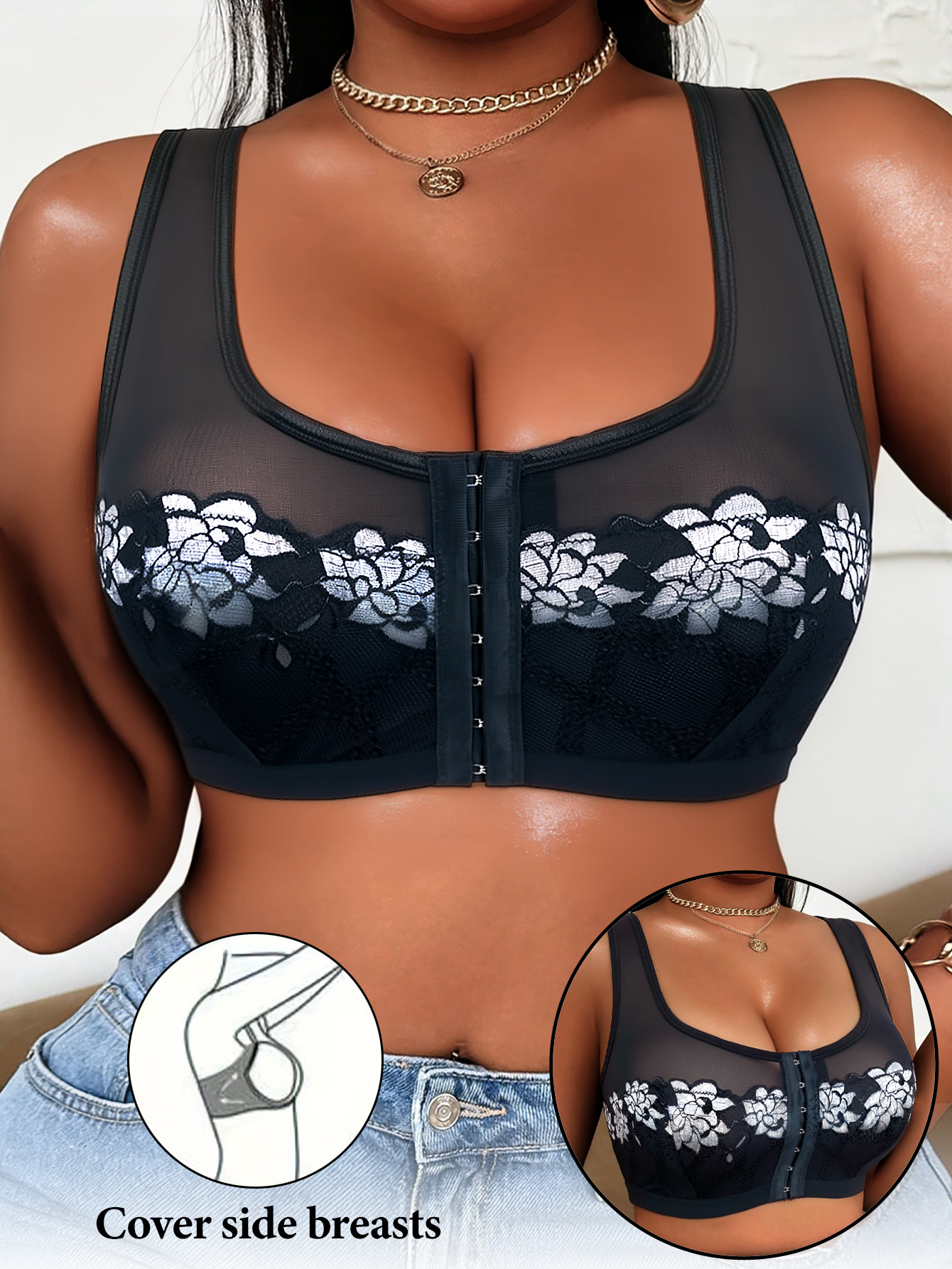 1PC Women's Push-up Bra, Wide  - Push Up Bra Padded ulasan dan harga