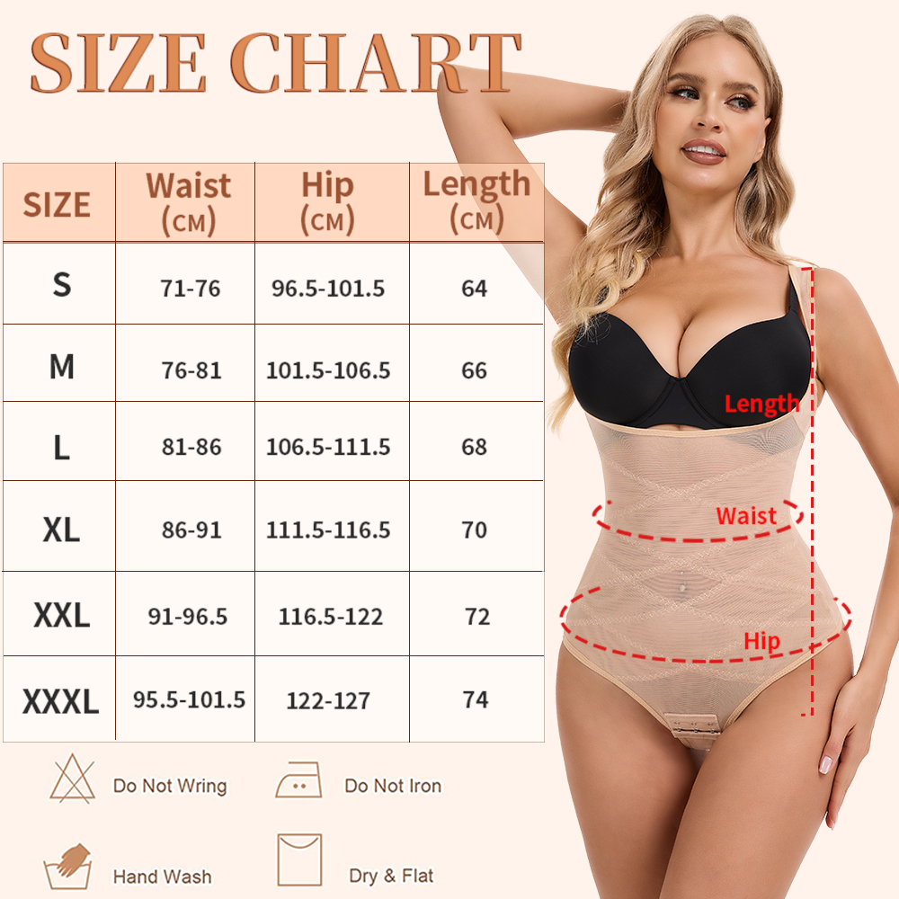 Mesh Thongs Bodysuit Shapewear - Shapewear Bodysuit Firm ulasan dan harga