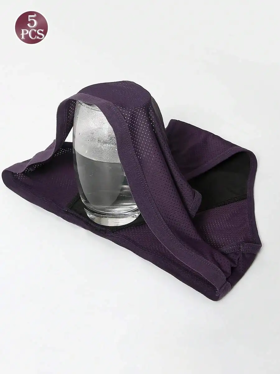 5 Pcs Women Solid Color Absorb - Period Panty Absorbent ulasan dan harga